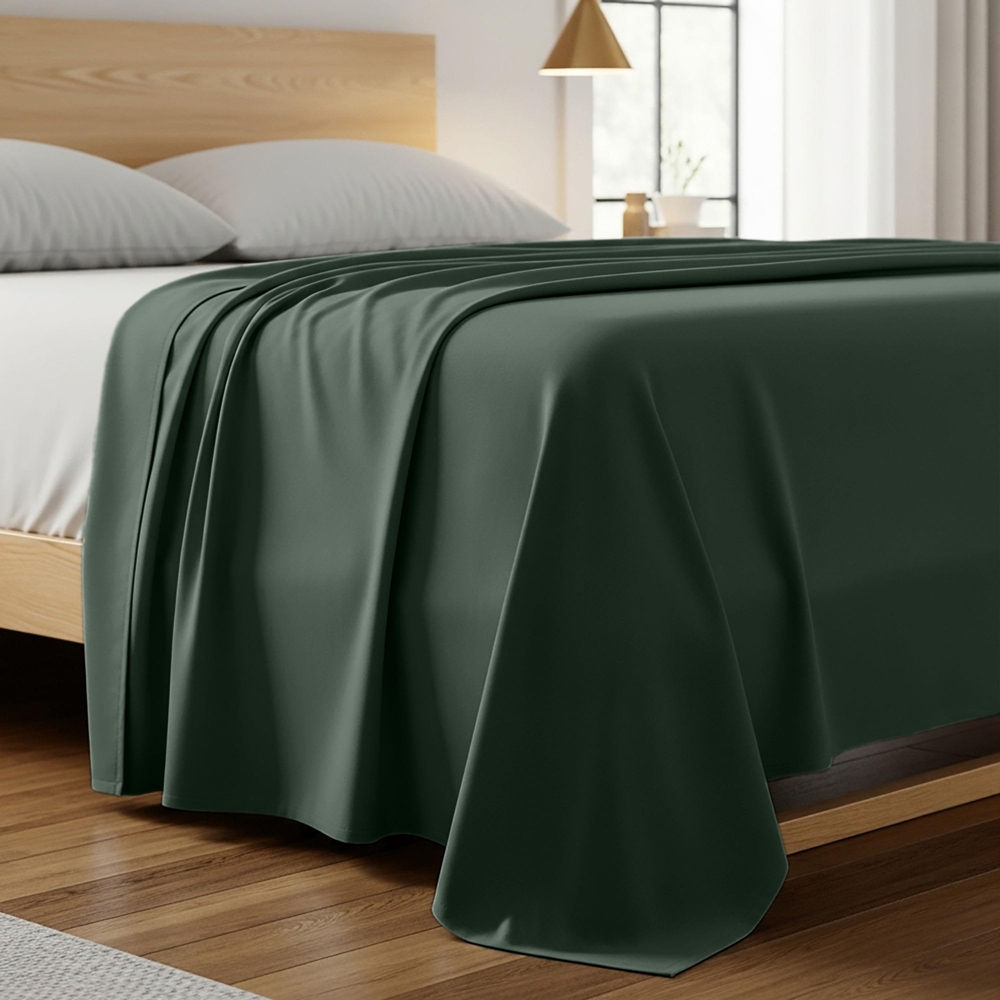 Mellanni Twin Flat Sheet - Emerald Green
