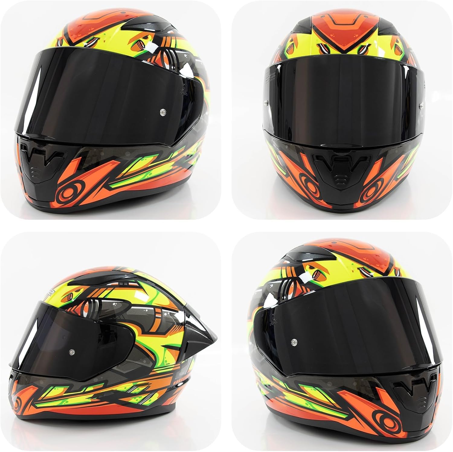 PSLER Visière de Casque pour LS2 Outer FF320 Rapid FF353 Assault FF328 Stream FF800, Visière Teintée pour Casque de Moto Accessoires de Remplacement(Noir Foncé)