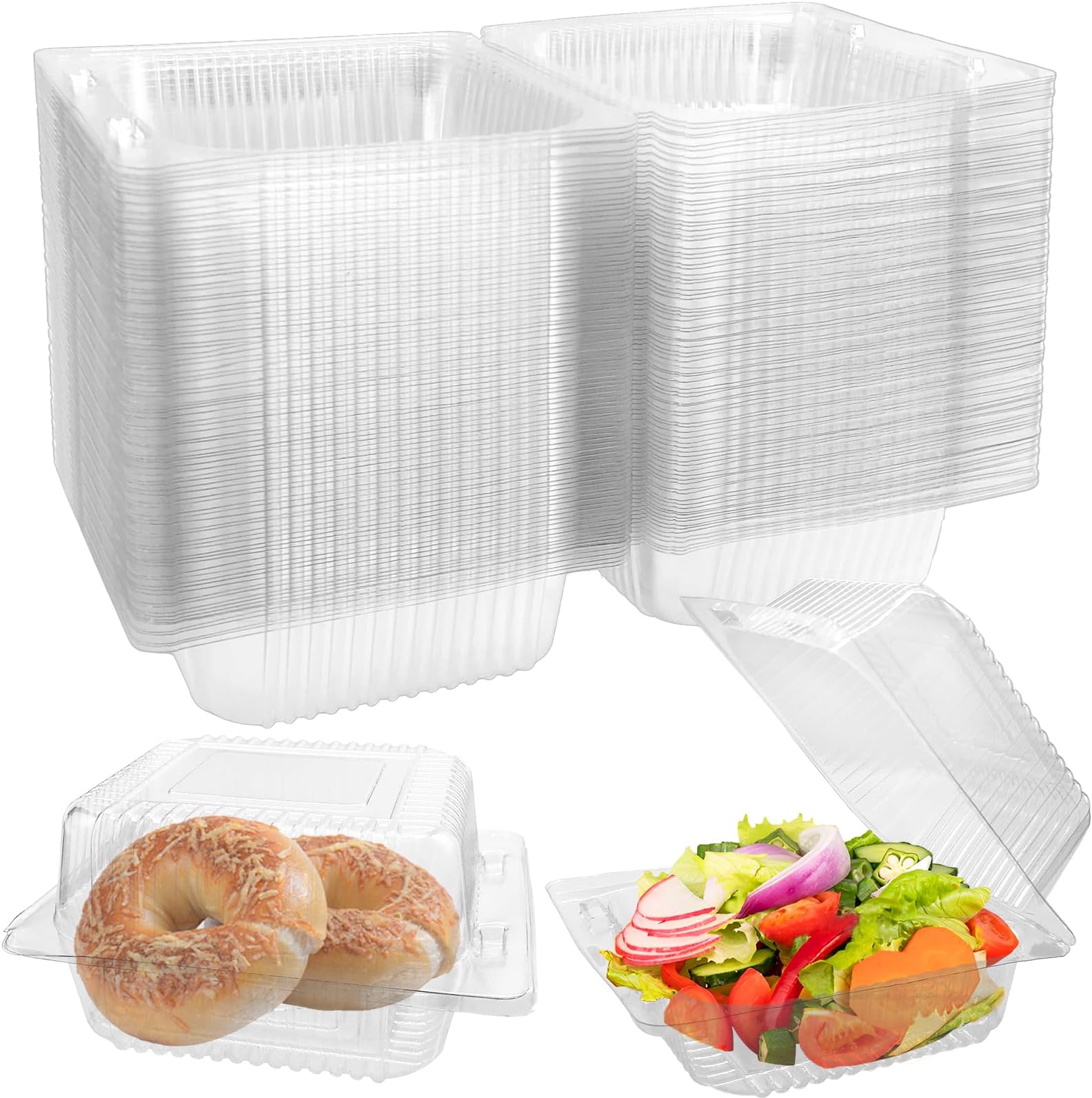 40 Pcs Disposable Pie Keeper Clear Plastic Dessert