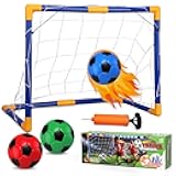 Soccer Goal Set with 3 Ball Pump for Toddler Kid, Portable Goals Training Equipment for Garden Indoor Outdoor Backyard, Birthday Gift for Boy Girl Sports Toy Family Game 23
