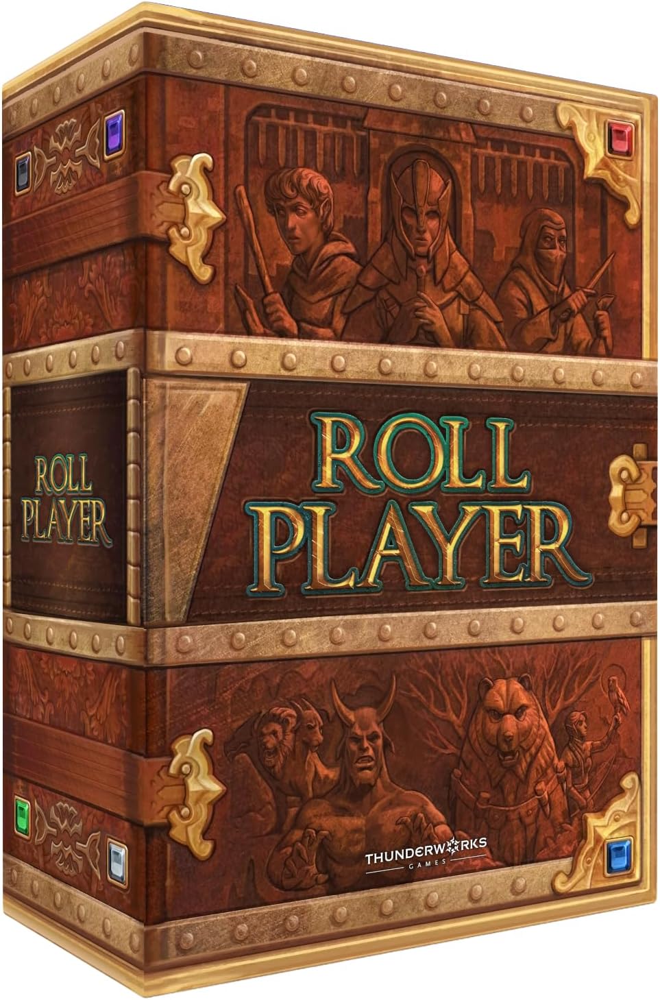 Roll Player: Fiends & Familiars, Big Box Edition | Expansion and Storage Solution for Roll Player | Strategy Dice Family Board Game for 1-4 Players Ages 14+ by Thunderworks Games