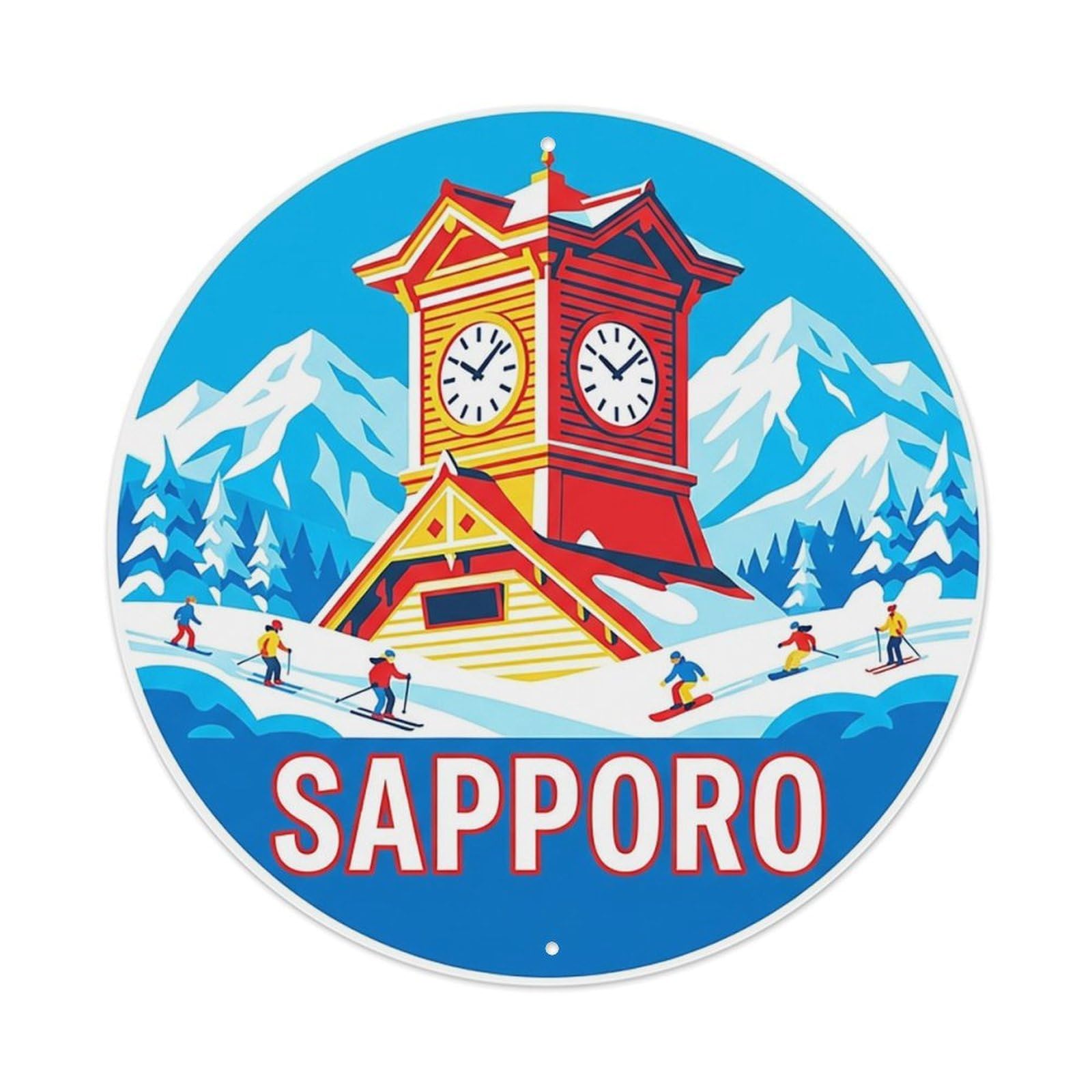 Retro Japan Travel Sapporo Metal Tin Sign