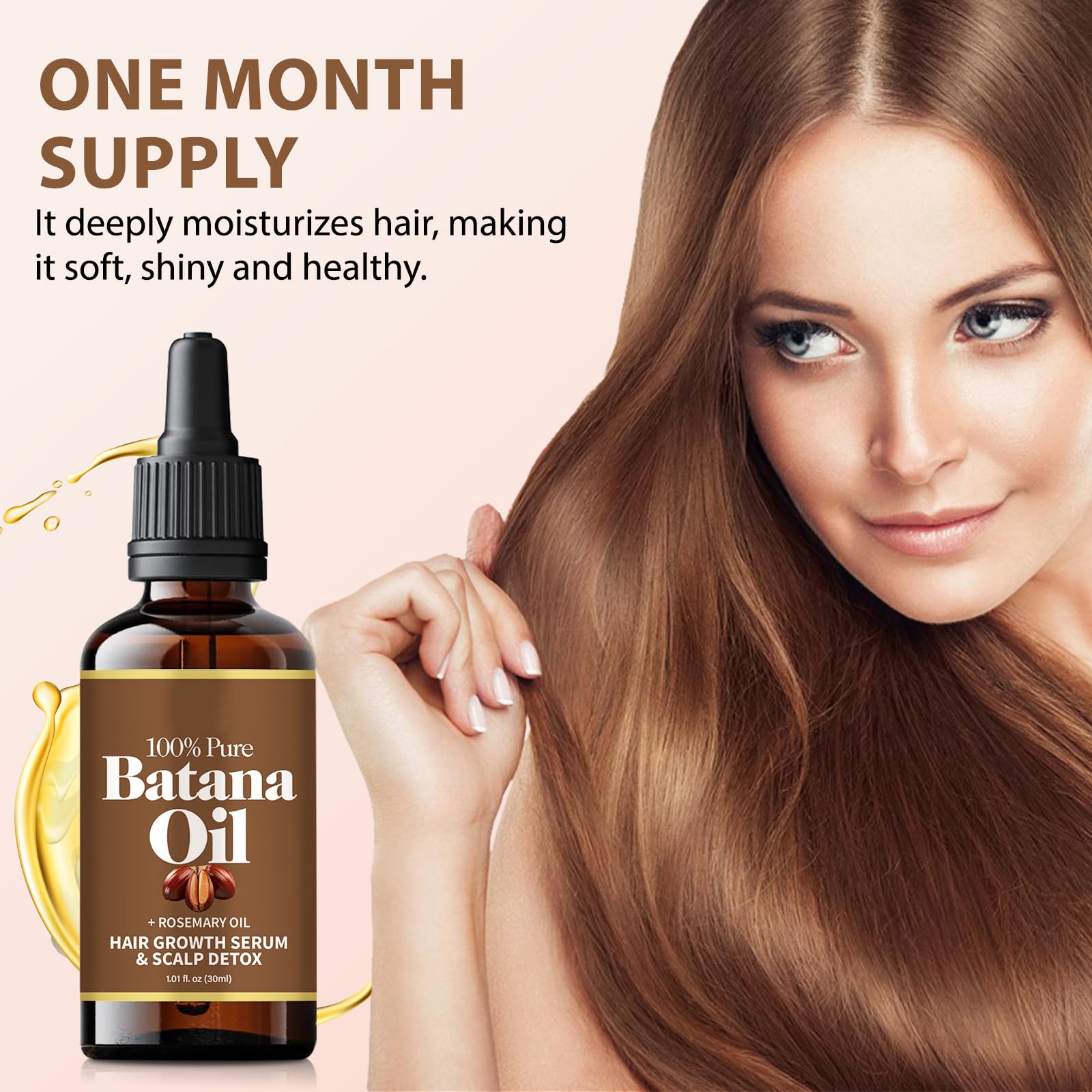 Batana Oil for Hair Growth Rosemary,Nourishes the Scalp for Strong and Healthy Hair Reduces Hair Loss,Batana Hair Oil for Women and Ma,30 ml / 1 Fl Oz - Image 2