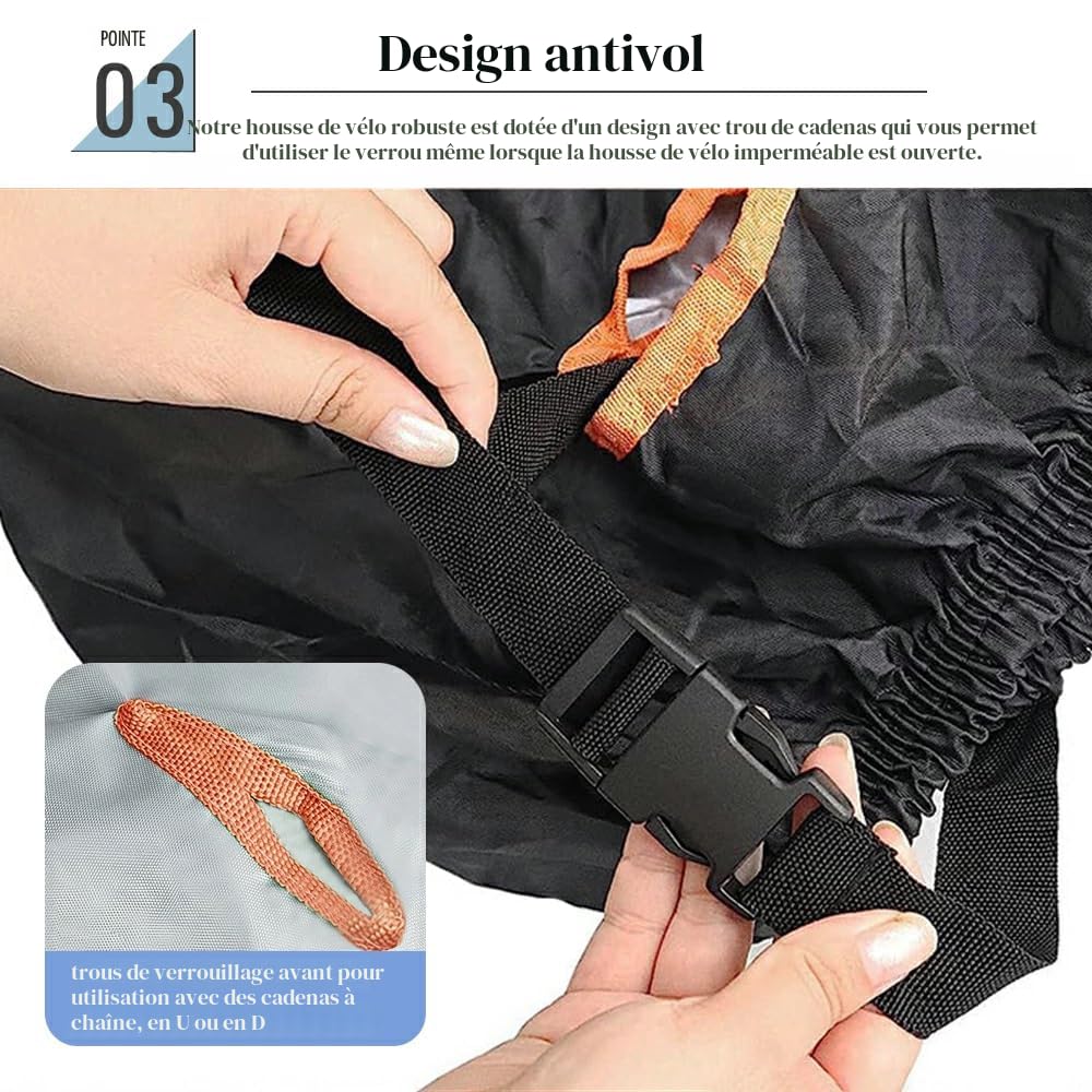 Hengme Housse de protection pour vélo d'appartement, en tissu