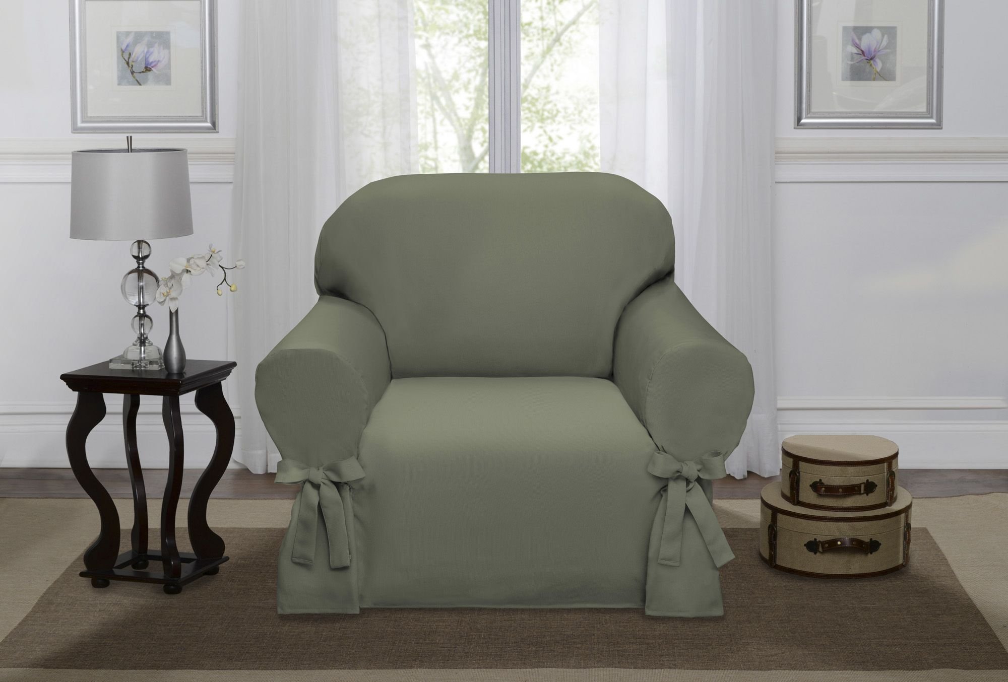 Madison Lucerne Chair Slipcover, Loden