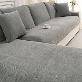 Sofa Cover Washable - New Soft Flannel Sofa Slipcover,Anti-Slip Sofa Cover 2-3-4 Seater Sofa Slipcover Sectional Sofa Throws, L Shape Furniture Protector