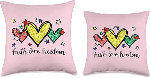 Miniatura 3 de Faith Love Freedom For Afro American Women And Christian Throw Pillow