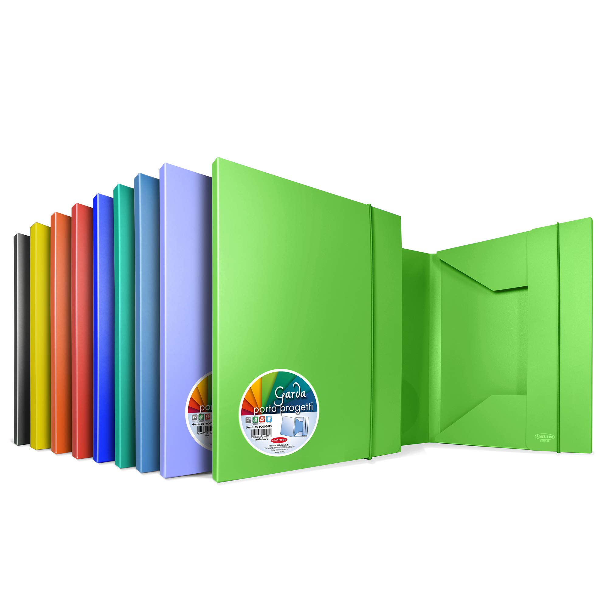 SEI ROTA 89348 Garda PP Folders, Spine 30 mm, Assorted Colours