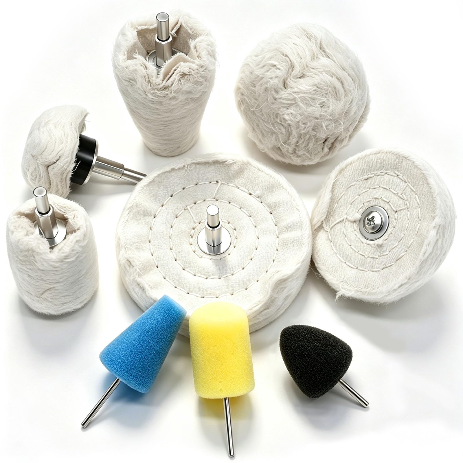 Buffing Wheels Kit - Polish Metal, Wood & More -8