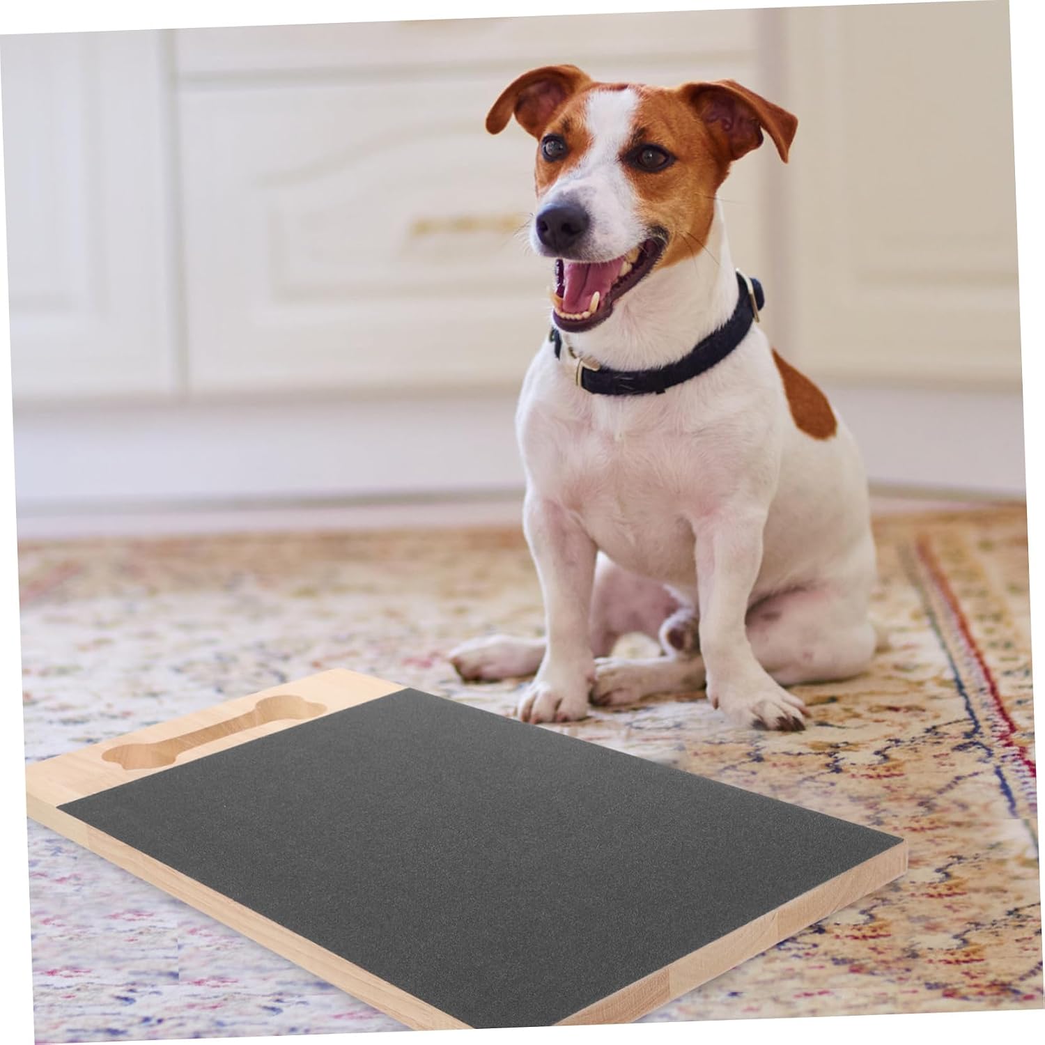 BESPORTBLE Wooden Dog Nail Scratcher Scratch Board for Dogs Pet Nail Grinding Pad Fun Decorative Scratcher