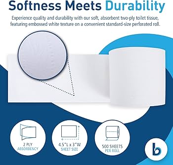 Amazon.com: Boardwalk 2-Ply Bulk Toilet Paper Rolls for