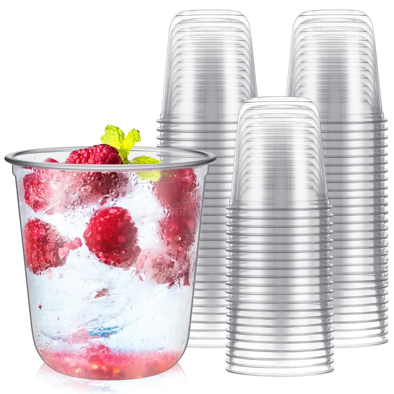 Gold Plastic Cups - 50 Pack Disposable Wine Glasses -22
