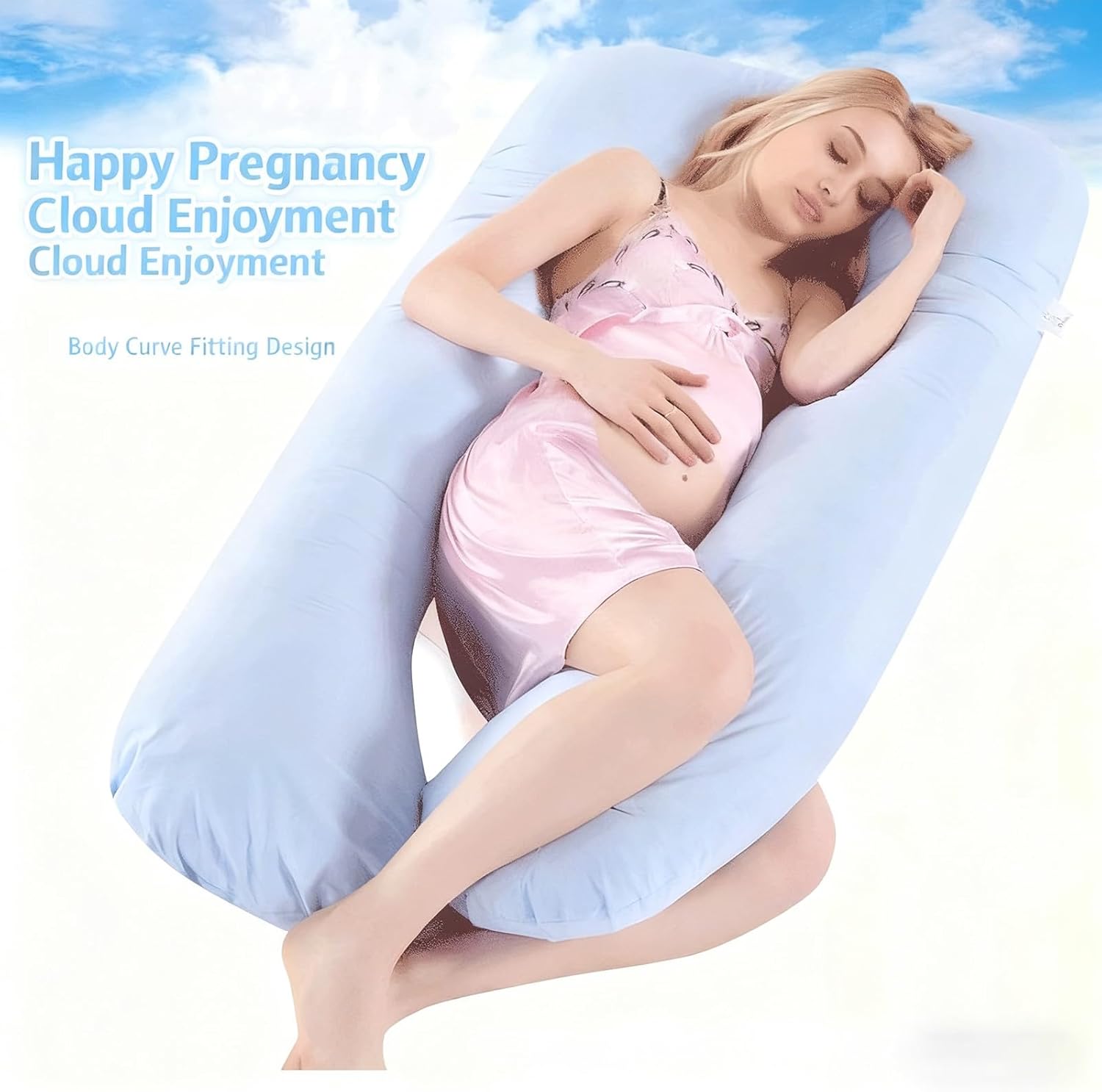 Pregnancy Pillows for Sleeping,U Shaped Full Body Maternity Pillow with Removable Cover,Support for Back,Legs,Belly,HIPS for Pregnant Women,Multifunctional Side Sleeping Waist Pillow #4