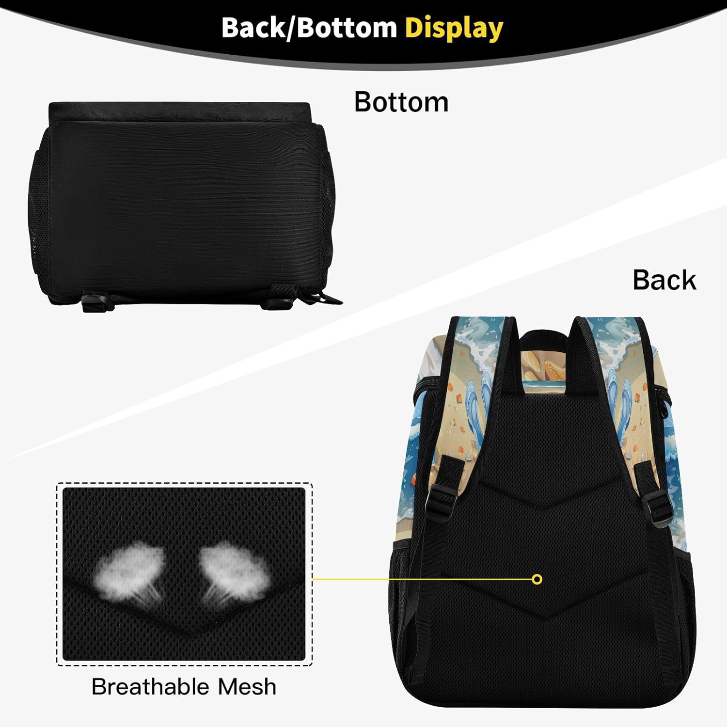 Beach Cooler Backpack 36 Cans Leakproof Waterproof Backpack Cooler Bag Beach Accessories Travel Camping Fishing Backpack for Women Men