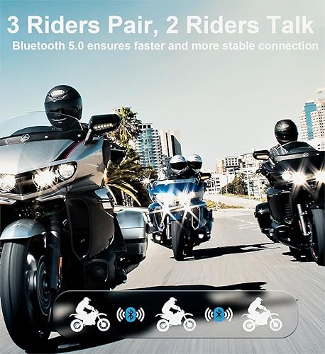 Miniatura 2 de FreedConn T-COMVB - Sistema de comunicación de motocicleta Bluetooth 5.0 FreedConn - Casco Bluetooth para motocicleta, esquí, emparejamiento de 2  3