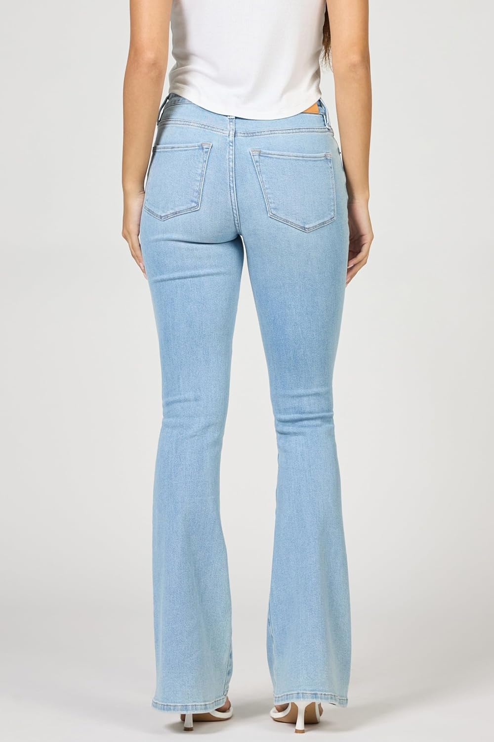 DEAR JOHN Rosa Flared Women's Jeans Mid Rise Full Inseam Comfort Stretch Denim