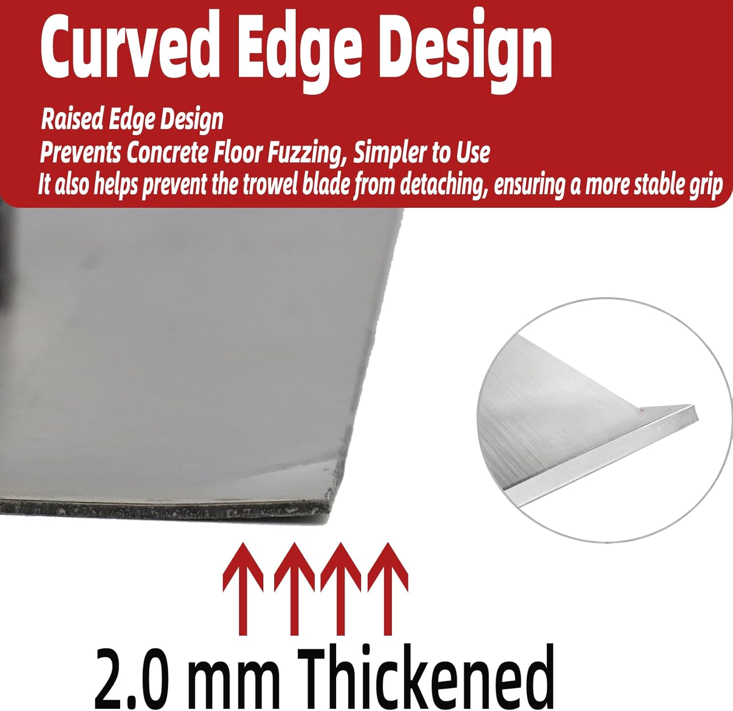 4-Pack 6 x 14-Inch Combination Trowel Blades Compatible with 38-Inch Concrete Trowel Machine for Concrete Floor Finishing Smoothing