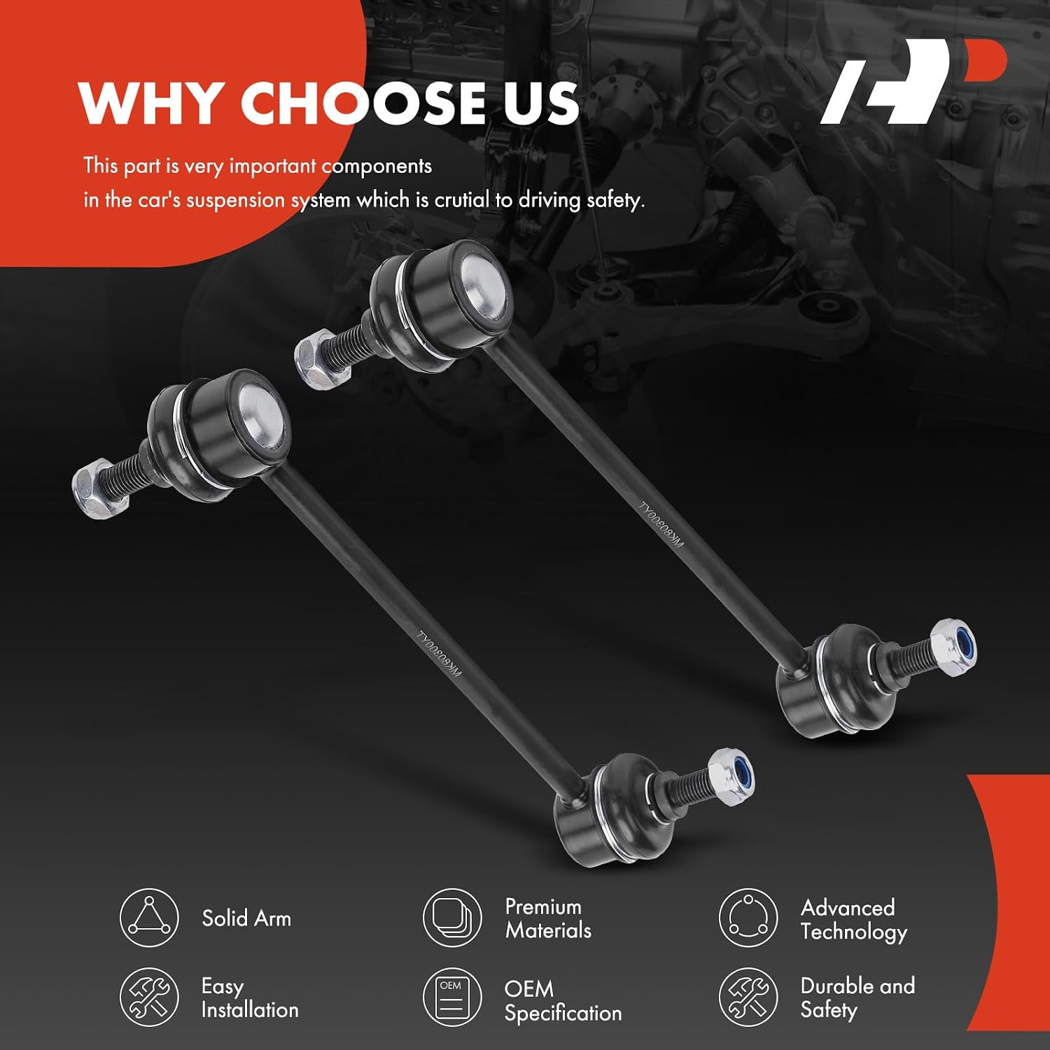 A-Premium 2 x Rear Sway Bar Links Stabilizer Bar Links Compatible with Acura SLX 1996-1999 & Isuzu Trooper 1992-2002, VehiCROSS 1999-2001