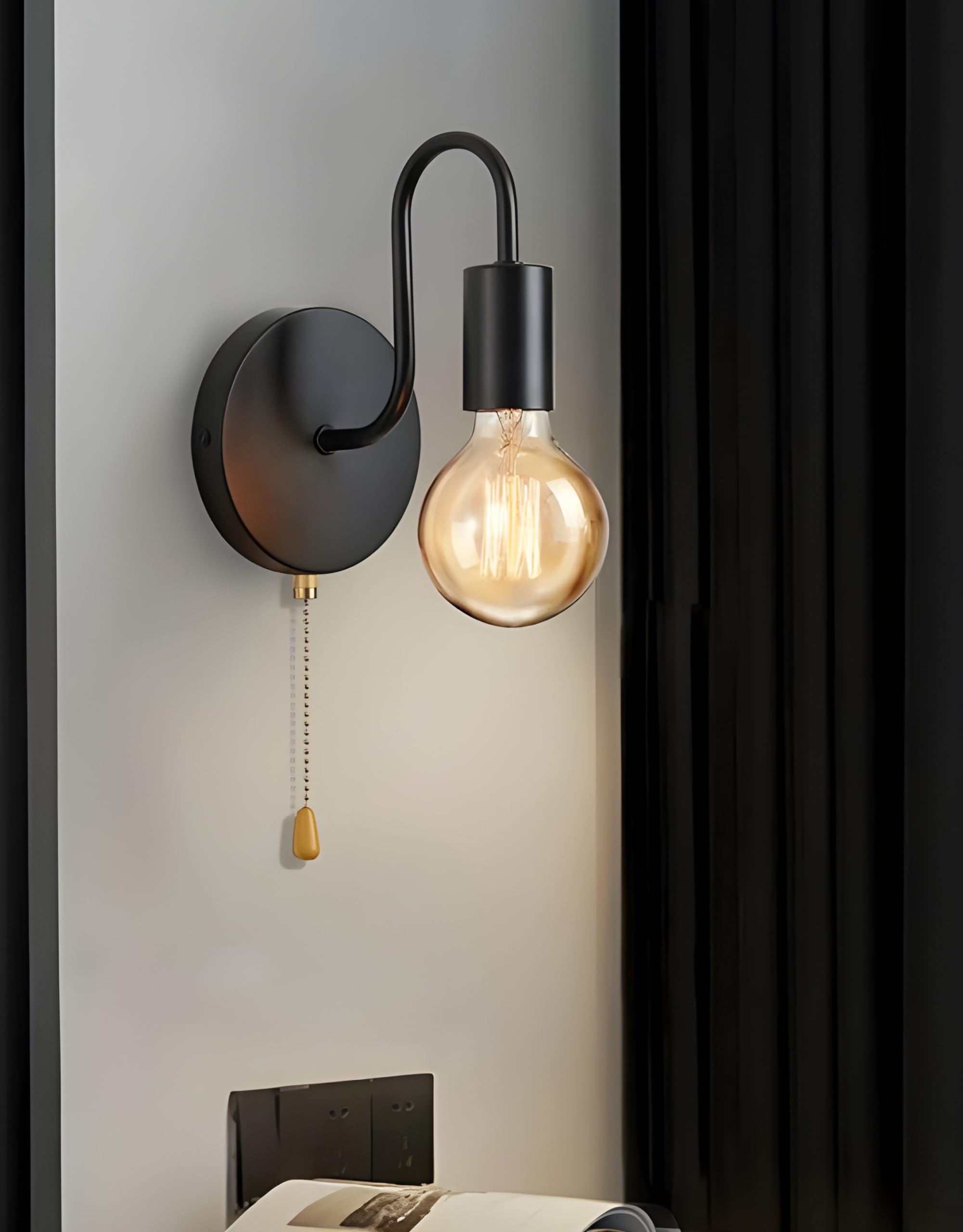 twixle Metal Wall Light for Living Room, Bedroom, Modern Wall Lamp, Home Decor, Black (Without Bulb)(E-27 Bulb Holder) (B0D6HZ875R) Amazon Price History, Amazon Price Tracker