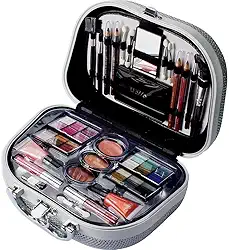 Maleta de Maquiagem Profissional Fenzza FZ60003 Prata - Estojo Organizador Portátil, Design Elegante