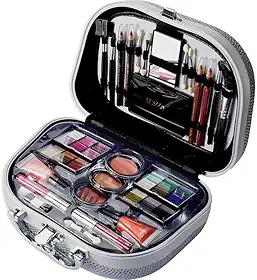 Maleta de Maquiagem Profissional Fenzza FZ60003 Prata - Estojo Organizador Portátil, Design Elegante