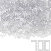 Vista 4 de Ladrillos planos transparentes claros 1×2 ×700 piezas, bloques de construcción a granel para superficie lisa de pared y piso, accesorios de juguete