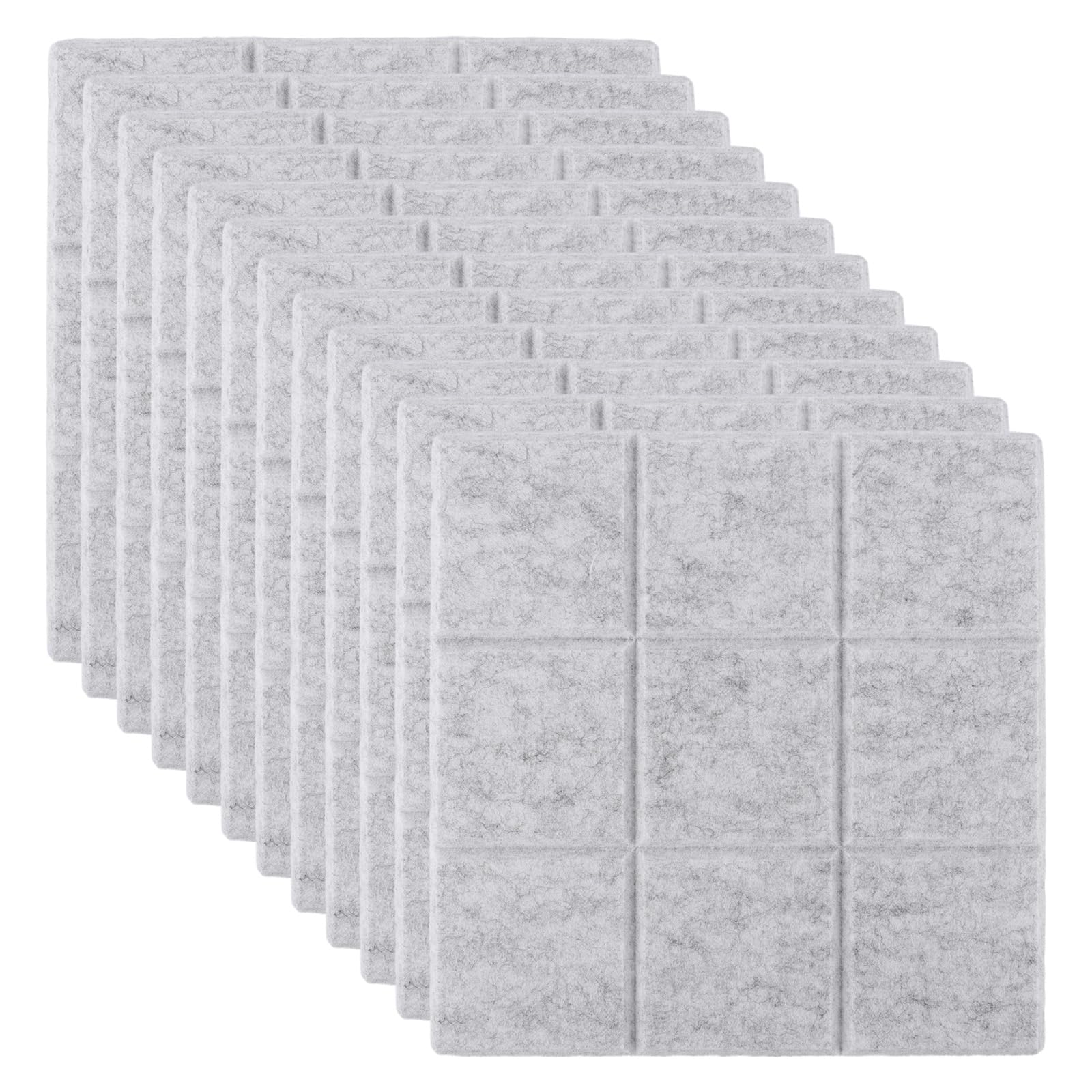 Lot De 12 Tableaux D'Affichage En Feutre 30x30cm - Panneaux Mémo Autocollants Avec Punaises, Décoration Murale Bureau Et Cuisine