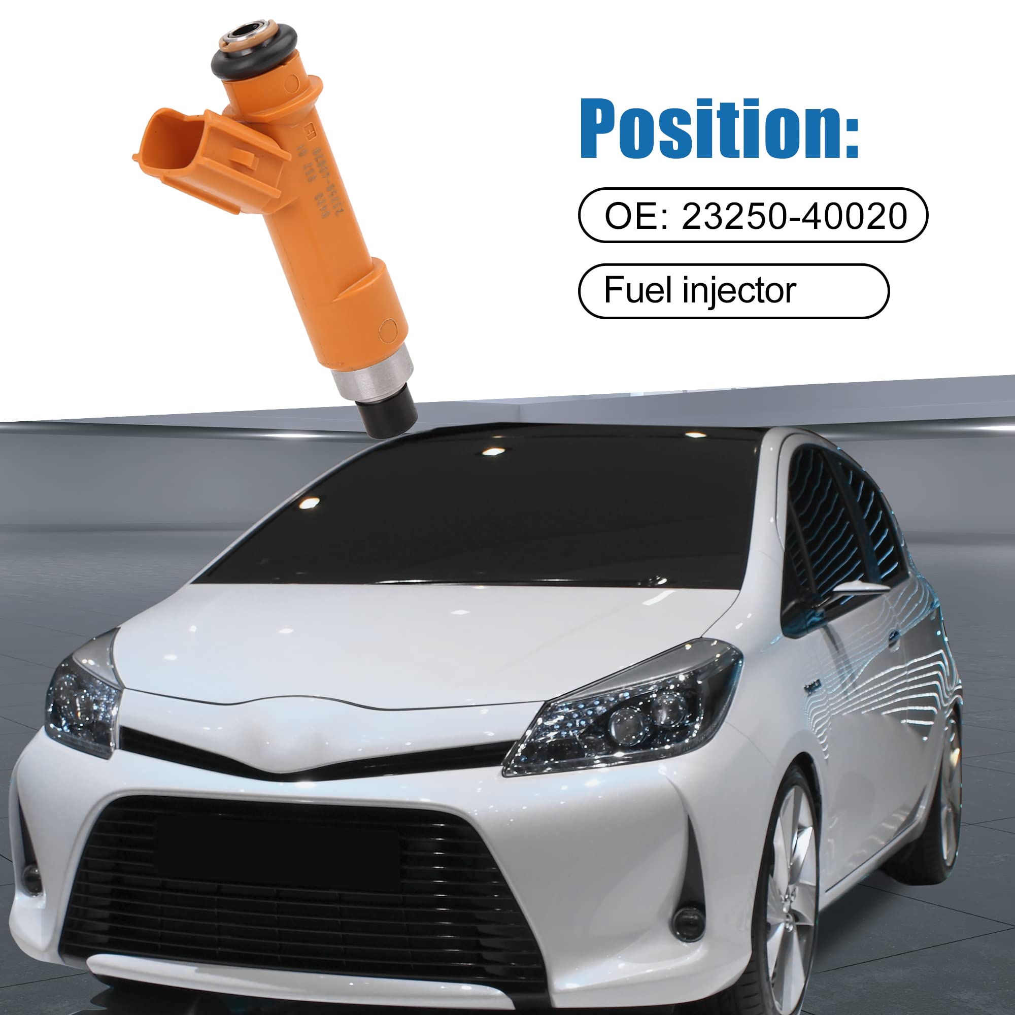 A ABSOPRO Auto Carburante Iniettore Sostituzione Ugello Iniettore di Combustibile 23209-42020 23250-40020 per Toyota Yaris 1.0 06-11