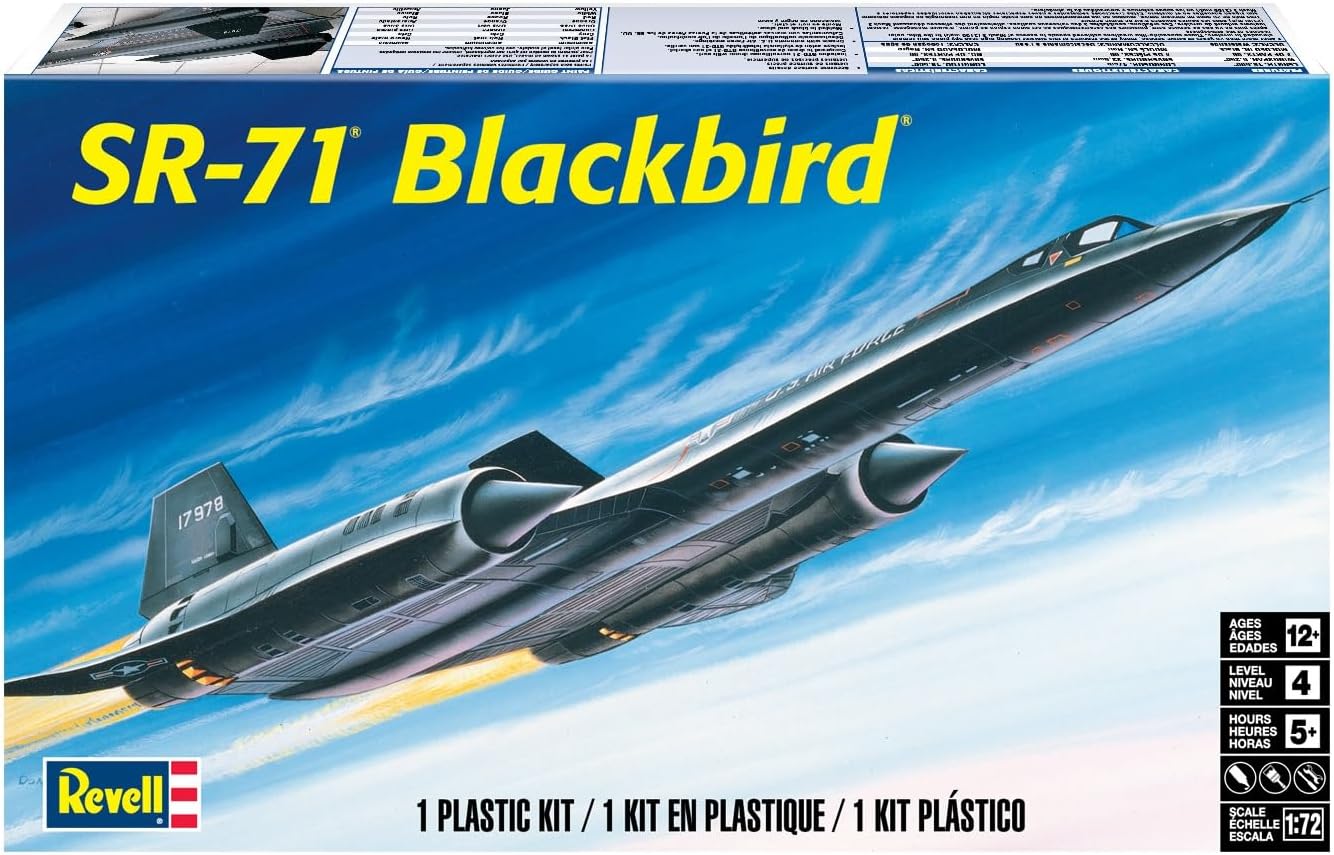85-5810 SR-71 Blackbird 1:72 Scale 66-Piece Skill Level 4 Model Airplane Building Kit