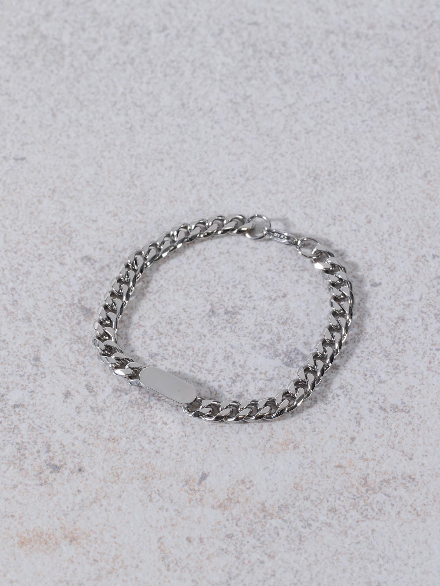 Purelei Plate Armband Herren – wasserfest | Panzerketten-Armband mit polierter Plate aus Edelstahl & 14K Vergoldung | Maskulines Everyday-Piece mit klarer Linie