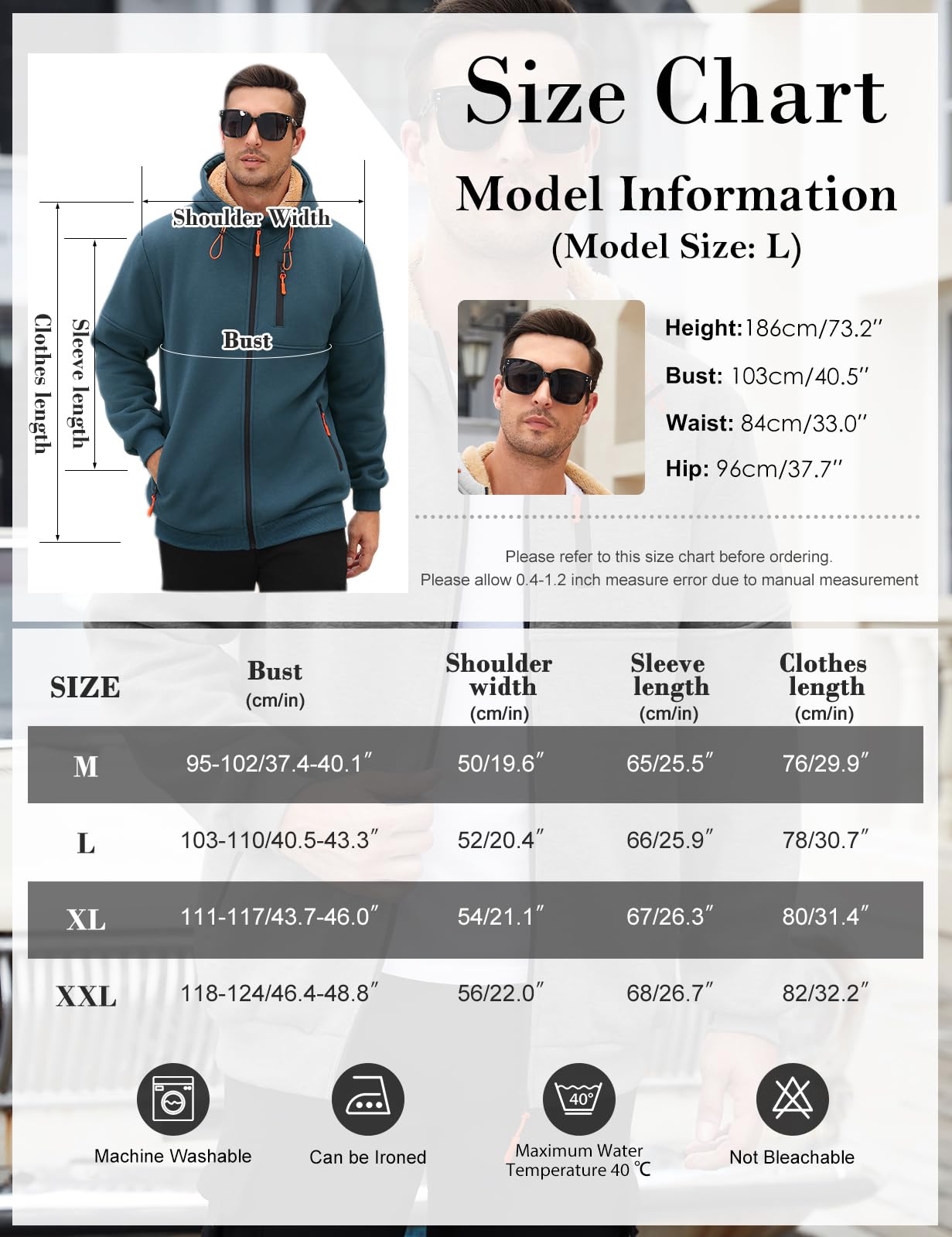 Sudaderas Hombres Invierno Forro Polar de Sudadera Cremallera Mantente Caliente Hoodie Chaqueta de Invierno para Hombre Sweatshirt