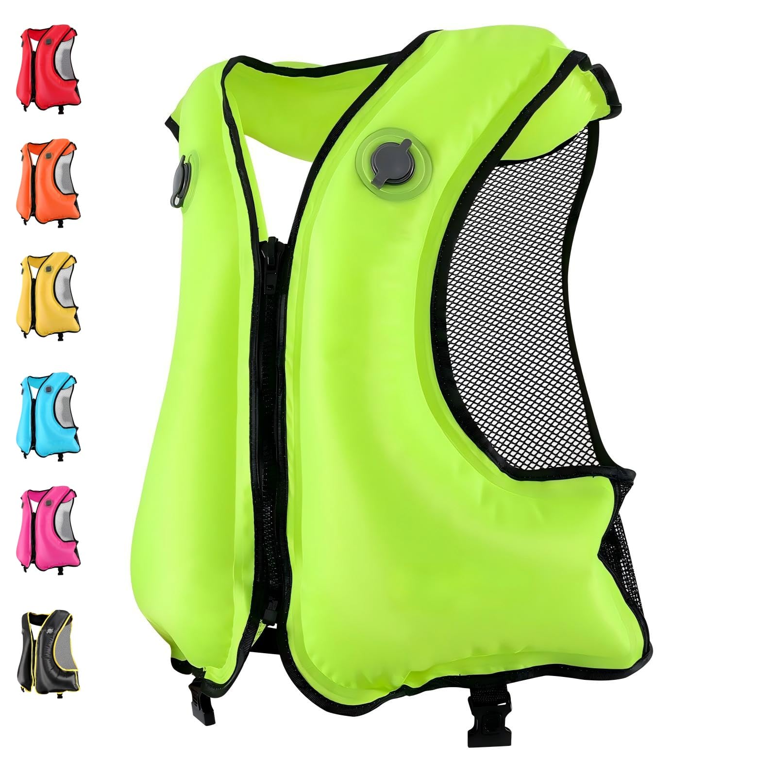 Zweikammer-Schwimmweste Verstellbare Schwimmhilfe für Erwachsene mit auffälligem Design geeignet zum Schwimmen Angeln und für andere Wasseraktivitäten