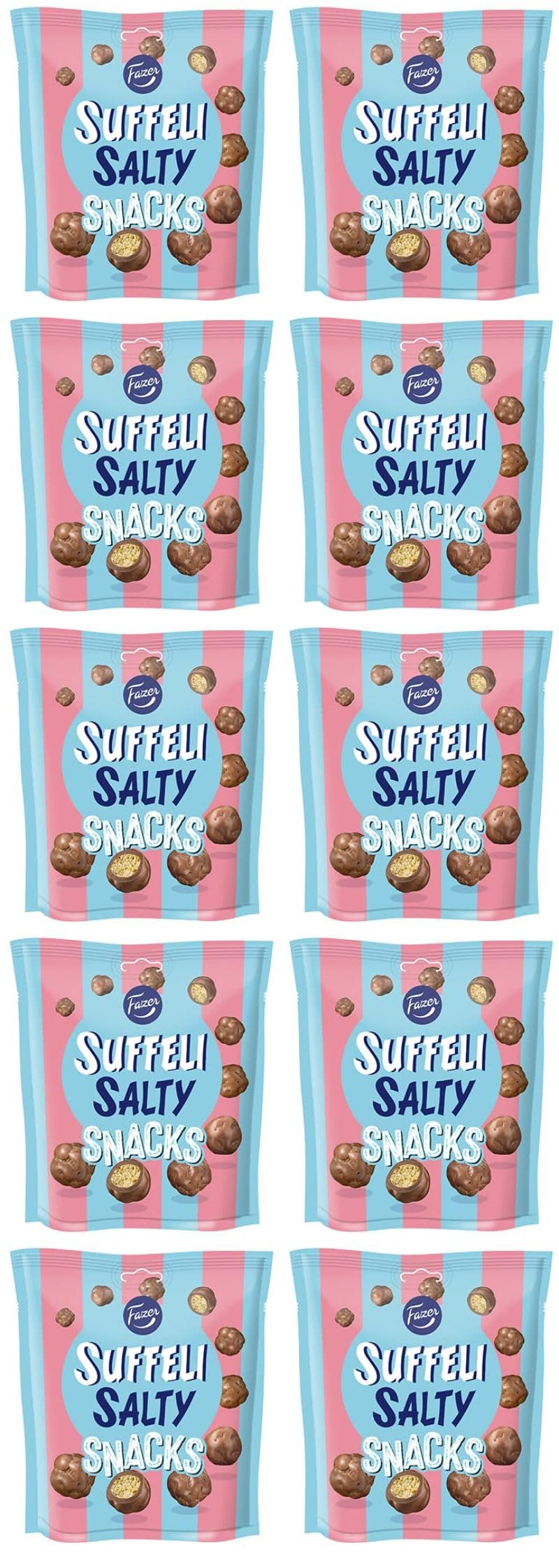 Fazer Suffeli Snacks Salty Chocolate 10 Packungen von 160 g 56 Unzen