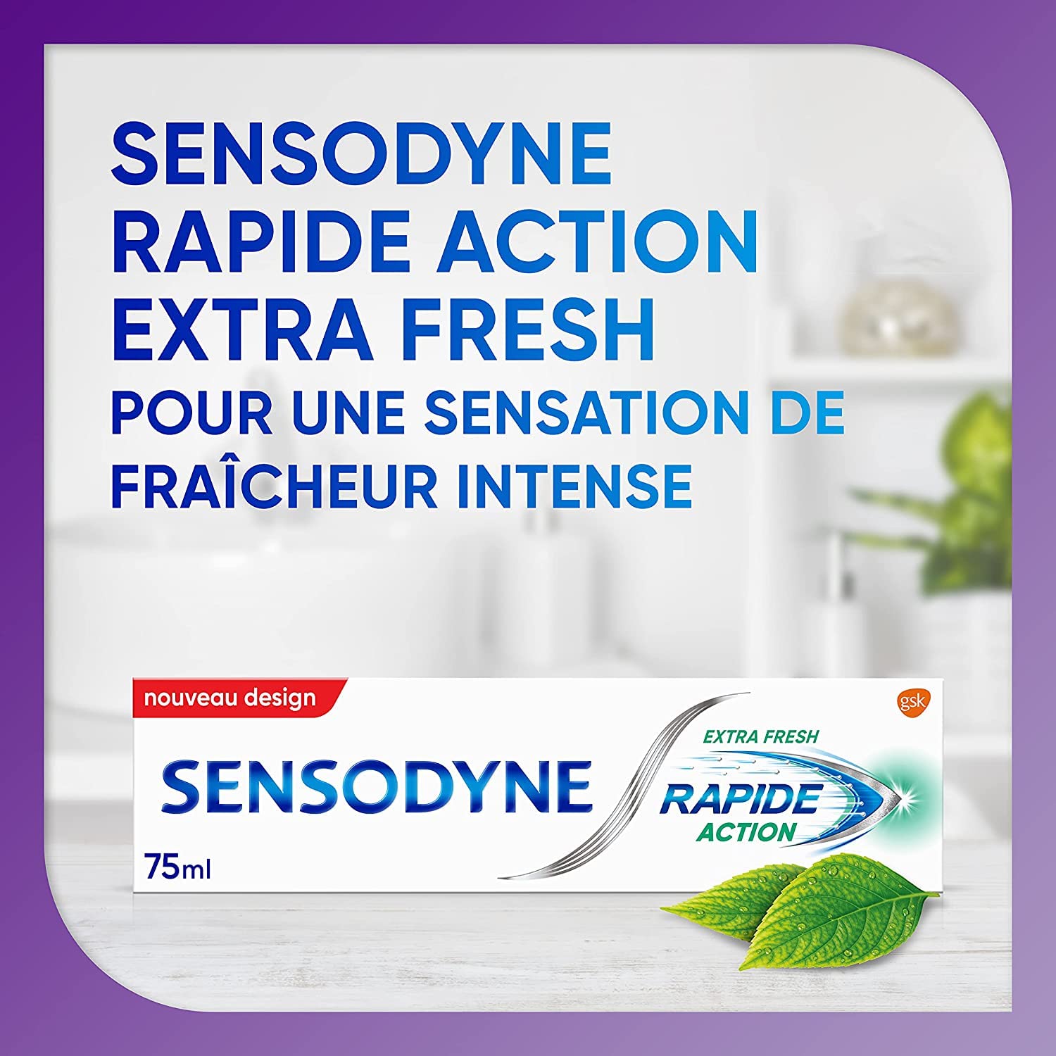Sensodyne Pasta de dientes Rapid Action Extra Fresh, alivio rápido y protección de larga duración, limita la sensibilidad de los dientes, 12 x 75 ml