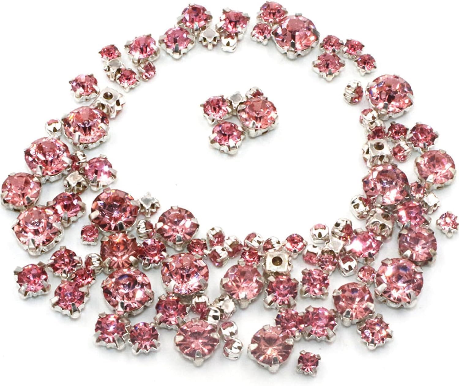 Strass à coudre en cristal rose de haute qualité pour sublimer vos robes de mariée DIY