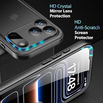 SPORTLINK for iPhone 18 Pro, 17 Pro Waterproof Case, Black