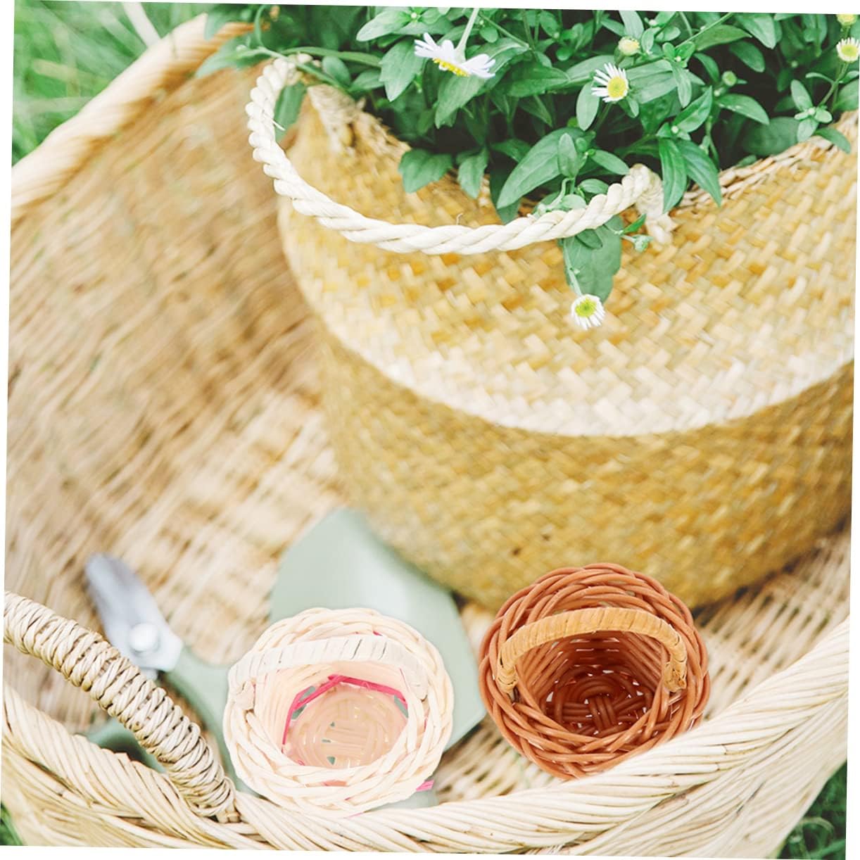 72pcs Mini Woven Flower Baskets Decorative Baskets for Home Decor Storage and Picnic Use for Floral Arrangements and Photography