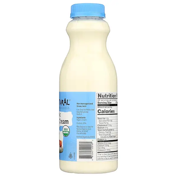 Kalona Supernatural Organic Whipping Cream, 16 FZ 7