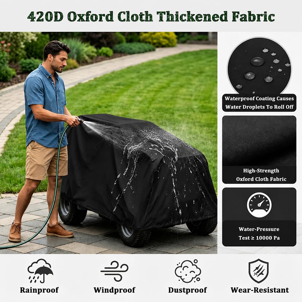 Funda para Tractor Cortacésped para Viking MT-5112-Z 2014-2019 43", Cubierta para Cortacésped Impermeable Resistente al Viento