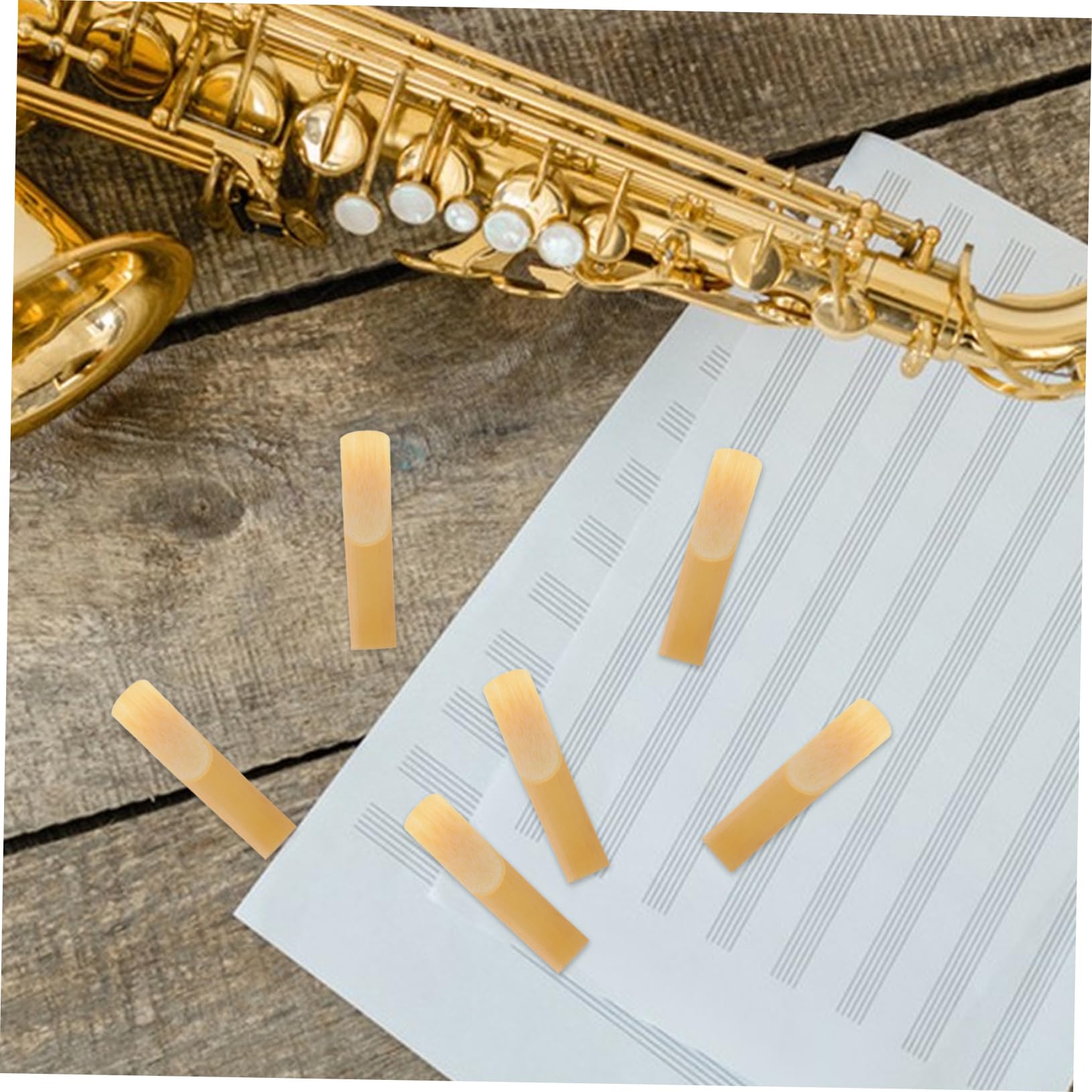HEMOTON 50 Pcs caña de saxofón cañas de saxofón alto 1,5 cañas de saxofón cañas de clarinete caña eb Accesorios de saxofón Accesorios saxofón caña para principiantes fuerza 1.5 cañas Junco