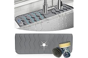 Kitchen Sink Splash Guard with Dish Brush with Soap Dispenser