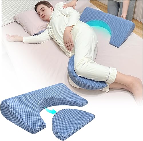 Almohada de cuña giratoria para dormir de lado, posicionamiento de cuñas médicas, almohadas para úlceras por presión, cuña de espuma inclinada para