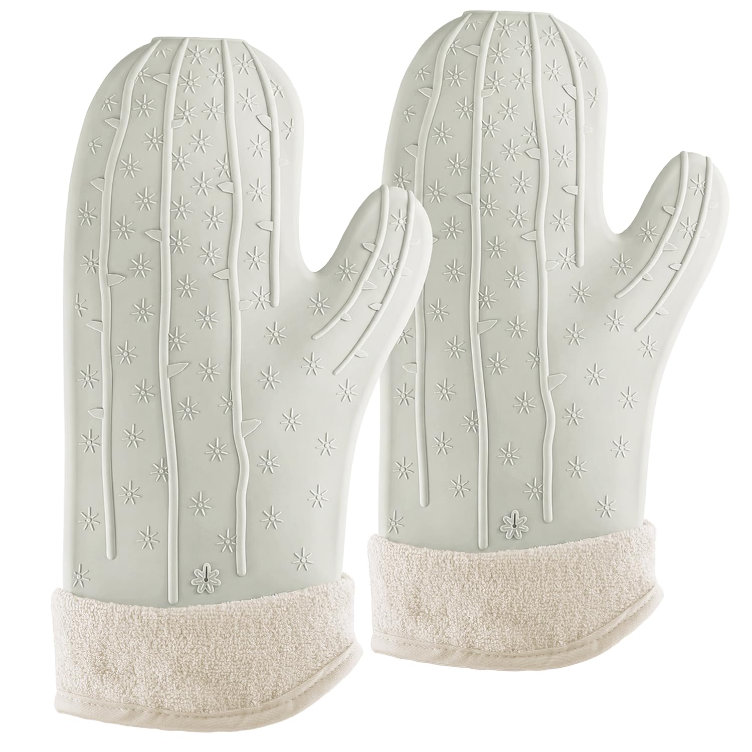 Gants de cuisine en silicone UMIRRO flexibles et imperméables couleur sauge