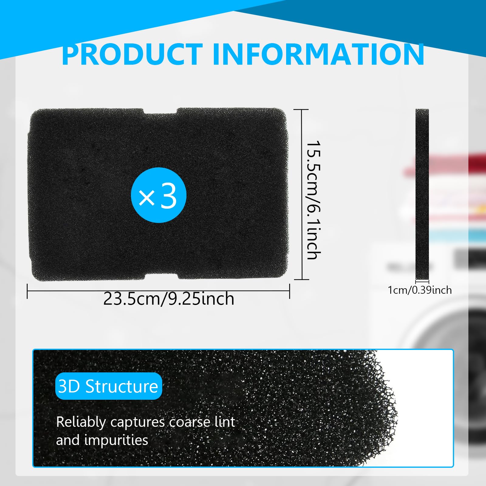 Filtro Asciugatrice 2 Pezzi Per Beko Grundig Blomberg - 240x155x10 Mm Codice 2964840100 - Foto 7