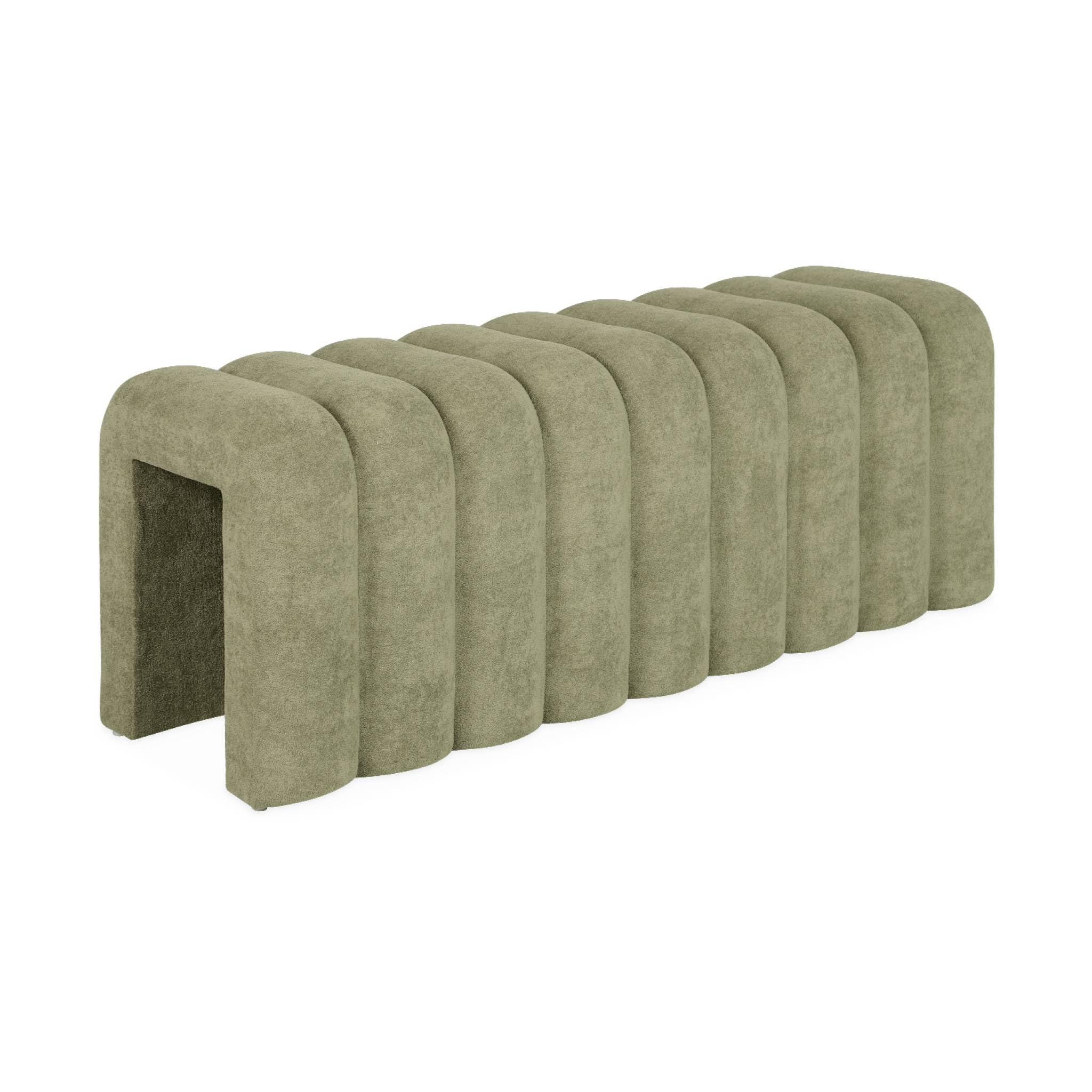 sweeek - Banc. Bout de lit Vert Contemporain en Tissu