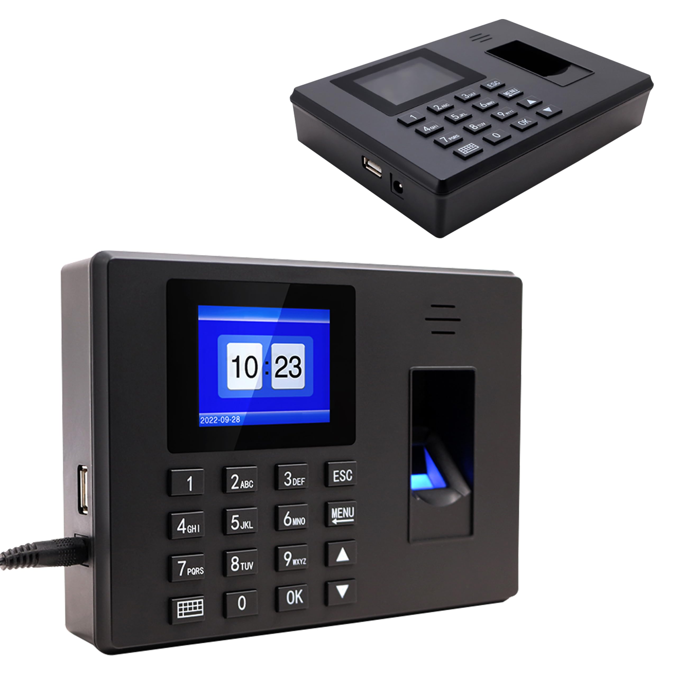 HDWR FTR06 - Orologio in macchina, Attandenza del tempo dei dipendenti, sistema di presenze e presenze, verifica biometrica di impronte digitali e password, archiviazione dati ad alta capacità