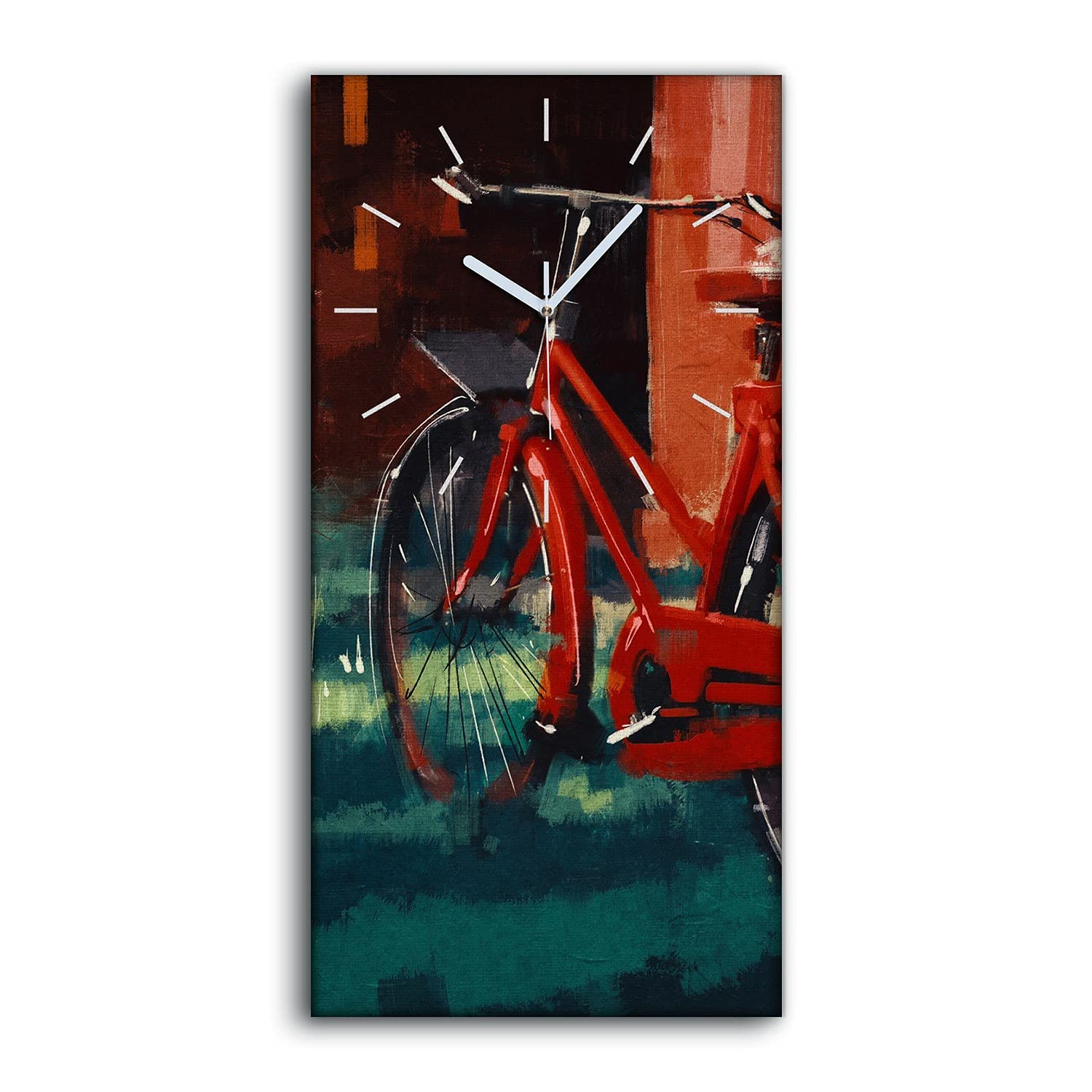 Horloge sur Toile Art Mural Salon Coloray Image Moderne Silencieuse 30x60