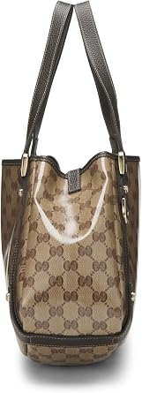 Pre-loved Original GG Crystal Canvas Abbey Tote, Brown