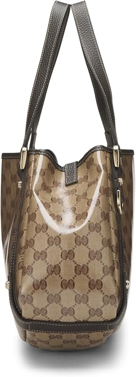 Pre-loved Original GG Crystal Canvas Abbey Tote, Brown
