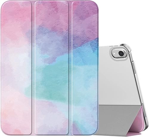 Vista 186 de MoKo Funda para iPad (A16) de 11ª generación de 11 pulgadas 2025, funda para iPad de 10.9 pulgadas 2022, carcasa trasera translúcida de Plateado